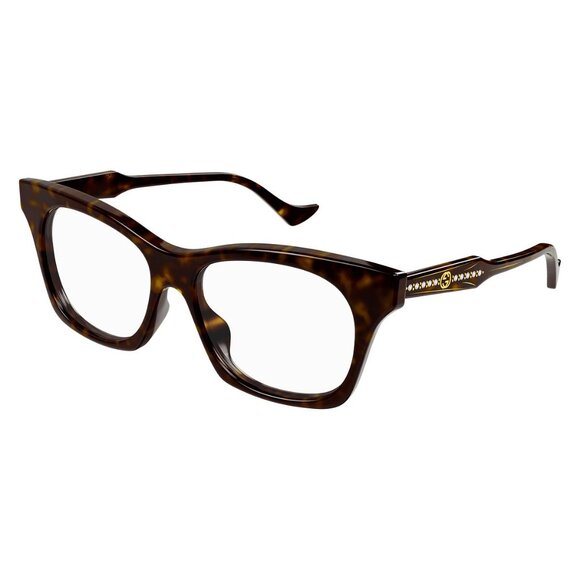 NEW GUCCI EYEGLASSES, GG1299O 002 CAT EYE HAVANA BROWN EYEWEAR - Picture 1 of 3